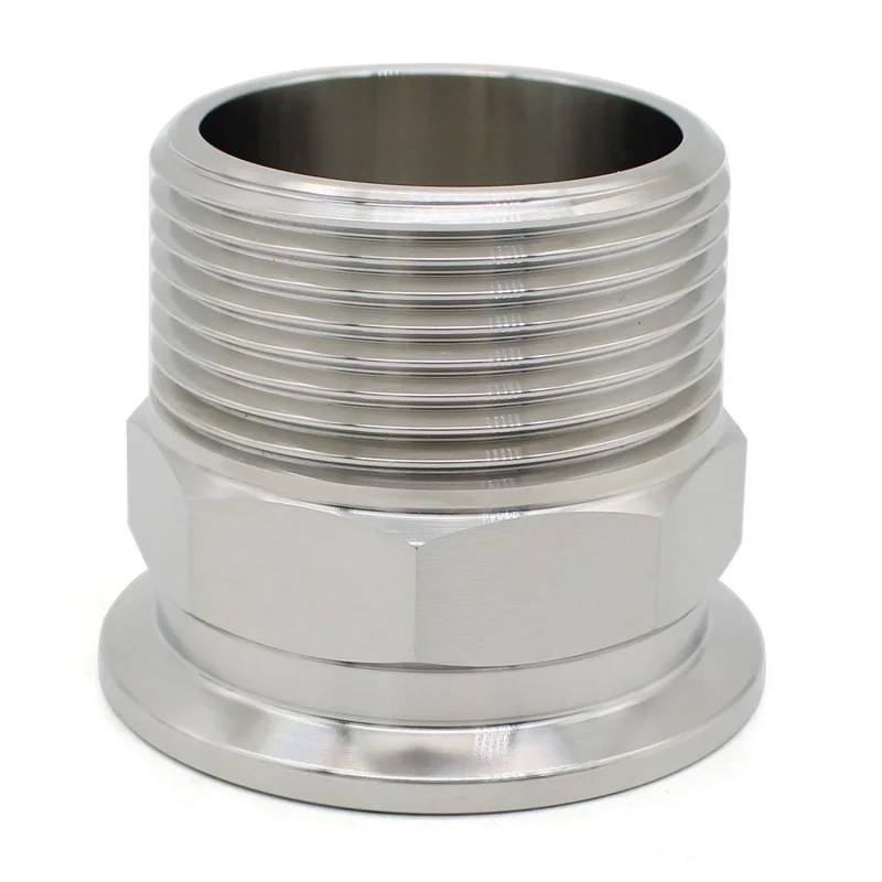 

High Quality BSPT 1/4"1/2" 3/4" 1" 1-1/4" 1-1/2" 2" Stainless Steel 304 Sanitary Hex Male Ferrule Fittings for Tri-Clamps