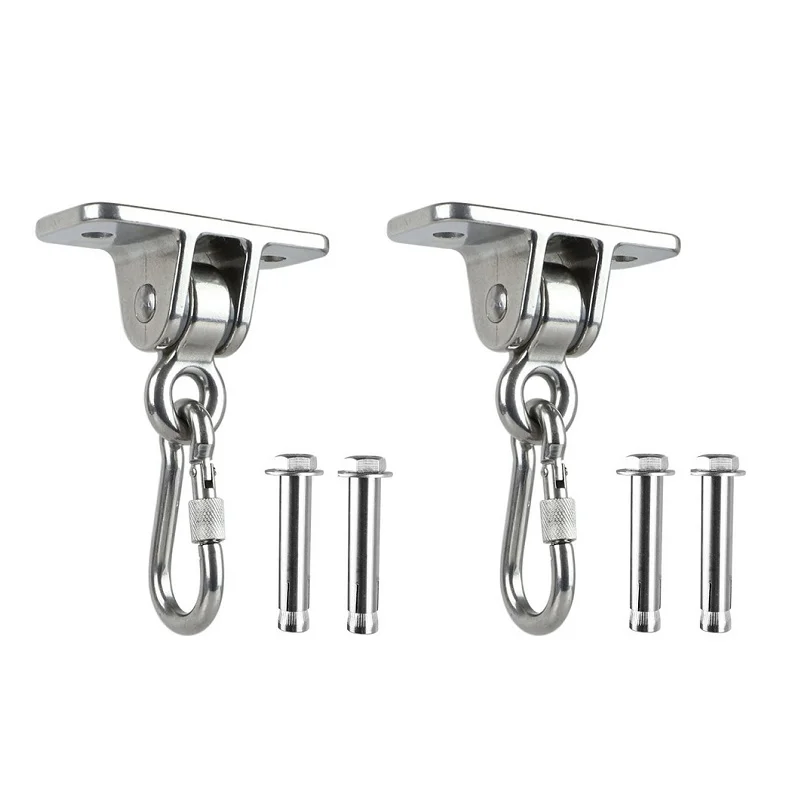 

Stainless Steel Heavy Duty Swing Hangers for Wooden Sets Playground Porch Indoor Outdoor & Hanging Snap Hooks (2pcs)