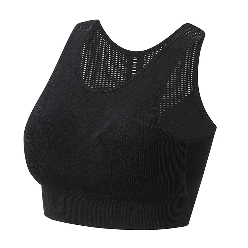 StyleA-Black1 Vertvie, женский сексуальный сетчатый спортивный бюстгальтер, Brathable, спортивный топ, пуш-ап, женское нижнее белье для тренажерного зала, фитнеса, бесшовный бюстгальтер для тренировок, бега, йоги - Цвет: StyleA-Black1