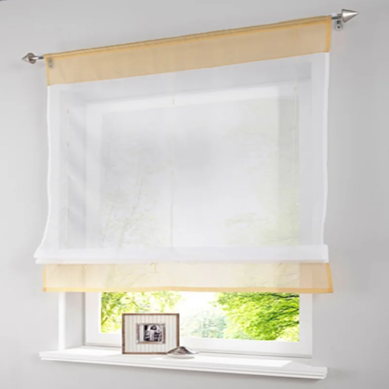 Короткие тюлевые Шторы для кухни прозрачные Занавески Из вуали тканевые шторы