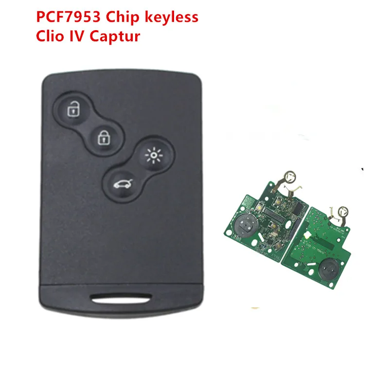 Смарт-ключ Hitag AES PCF7953 с 4 кнопками 433 МГц чип пассивная бесключевая система Go / Entry