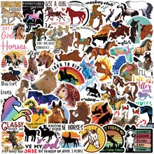 10/30/50pcs Horseman Equestrian Horse Stickers Aesthetic DIY Laptop Phone Luggage Water Bottle Waterproof Graffiti Decal Sticker