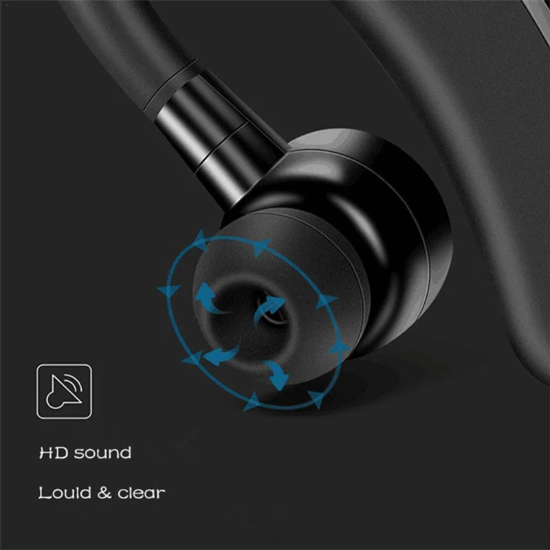

Business Bluetooth Headphone Fast Charging Driver Handsfree Earphone with Mic Voice command Noise Cancelling For ALL PHONE