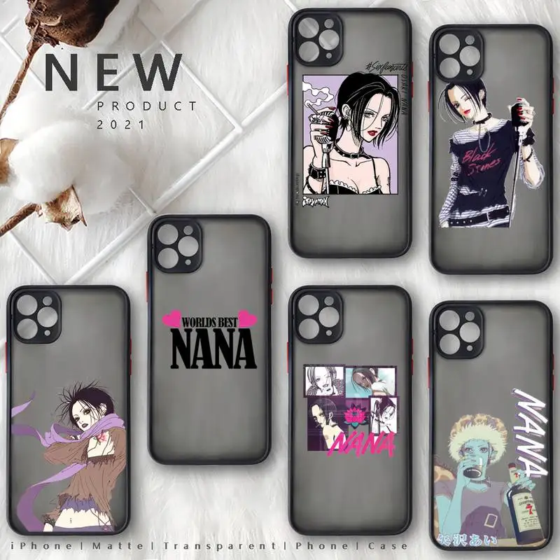 

Oosaki nana Phone Case Matte Transparent for iphone 11 12 pro mini XS XR X max 7 8 plus TPU Mobile bags coque shell funda cover