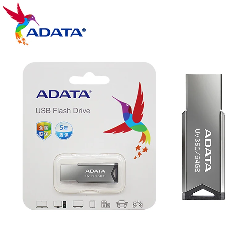 Оригинальный металлический флеш-накопитель Adata 128 ГБ 64 USB 3 2 32 высокоскоростной