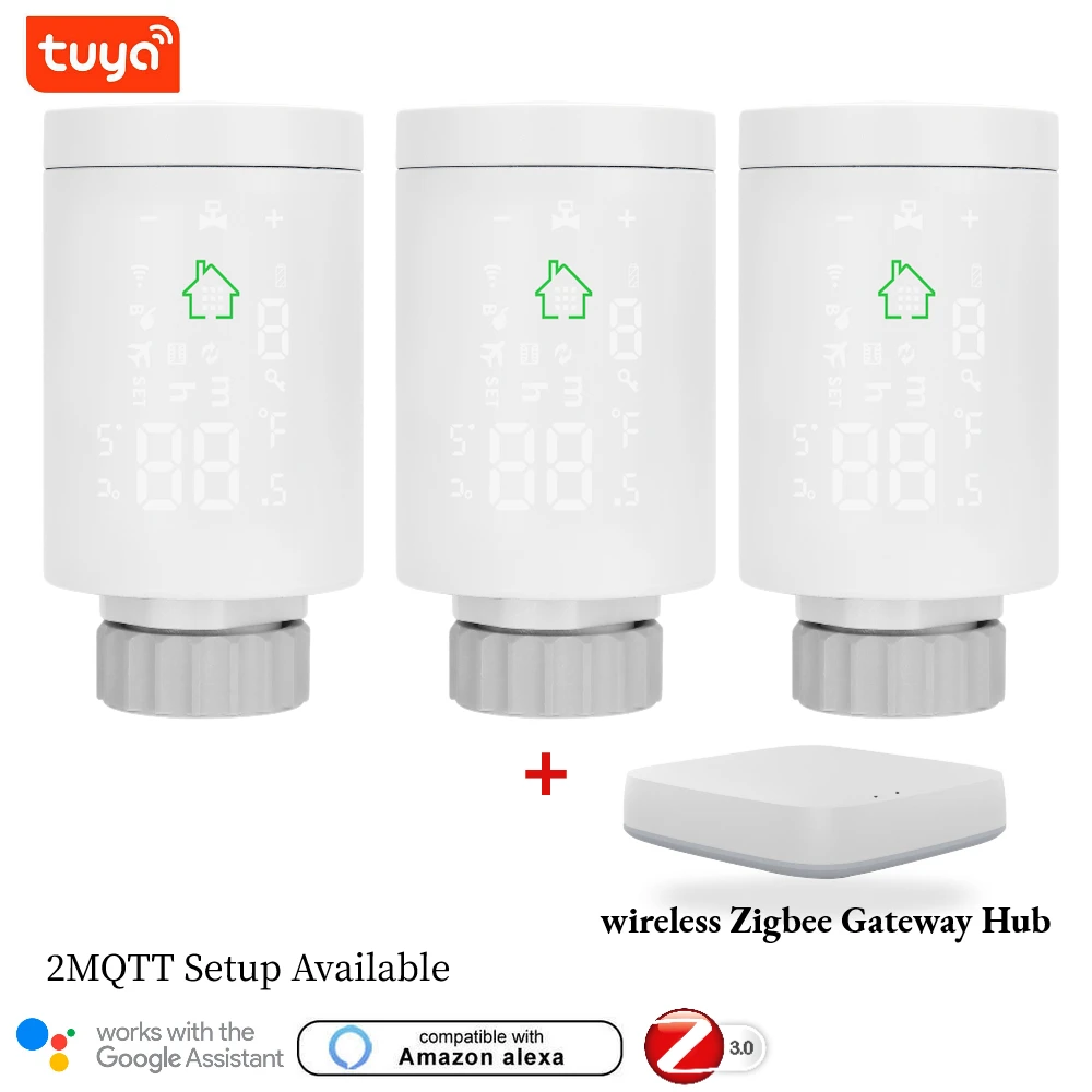 Умный привод радиатора Tuya ZigBee3.0 программируемый термостатический клапан