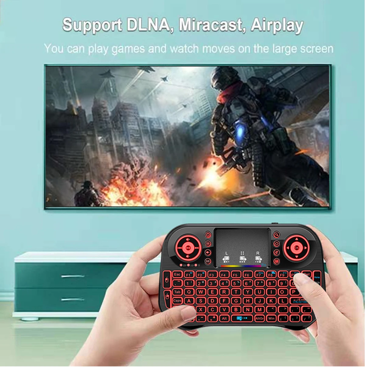 Wireless Keyboard English Language Russian Mini 2.4G i8 Touchpad Mouse Combo for Android TV BOX | Электроника