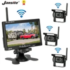 Jansite 7 дюймов Беспроводная камера для грузовика автомобильный монитор запасная камера заднего вида автомобиля для прицепа заднего вида аналоговый сигнал