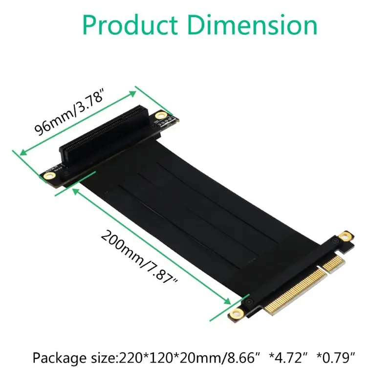 

2021 New High Speed PC PCI Express 8X Riser Connector Cable Riser Card PCI-E 8X Cable 90