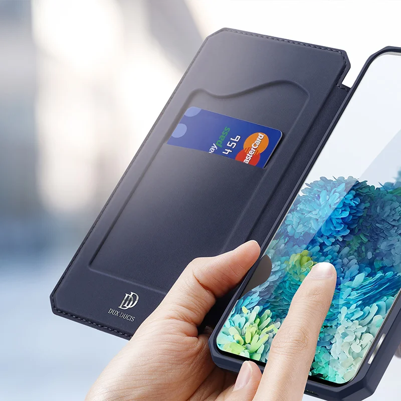 Чехол для Samsung Galaxy S20 + чехол DUX DUCIS ударопрочный Магнитный флип из искусственной