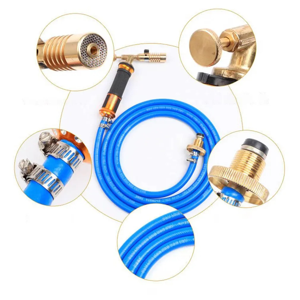 

Electronic Ignition Liquefied Gas Welding Torch Kit With 2.5 Meters Hose Cooking Brazing Heating Lighting Tool