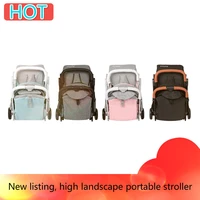 Baby Stroller Four Wheel Stroller Travel Stroller Baby Stroller Bassinet Lightweight Folding Stroller Four Wheels Stroller