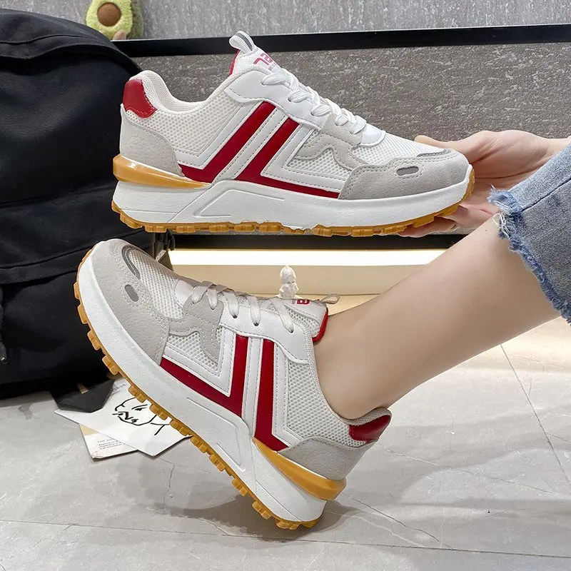 

women sneakers 2021 summer new mesh breathable running shoes outdoor sport leisure shoes jogging striped shoes female shoes