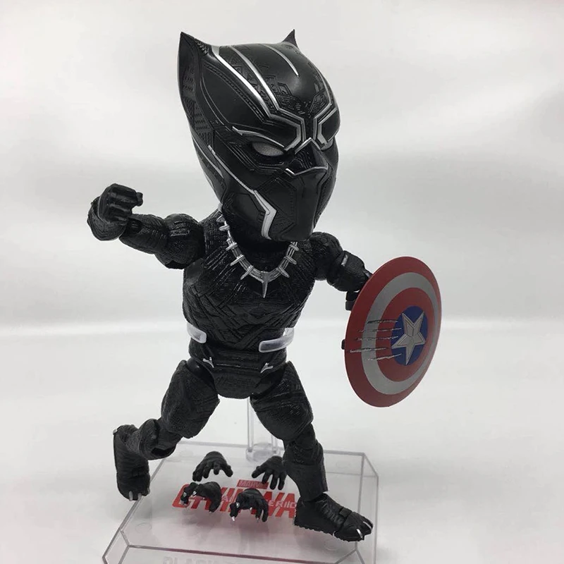 Disney Marvel Мстители Черная пантера с капитаном Америкой щит модель фигурки аниме