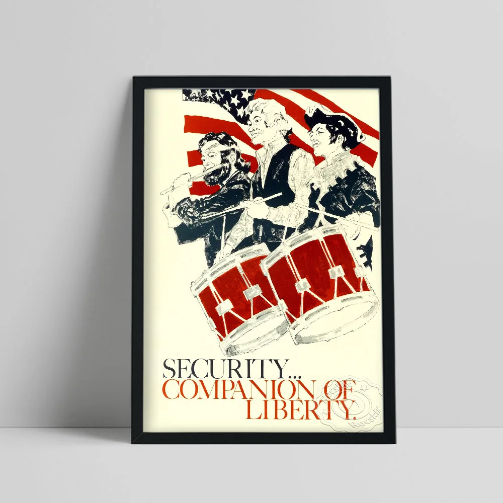 

National Inspiring Positive Publicity Poster, Security Companion Of Liberty Art Print, Figure Painting Wall Picture Home Decor