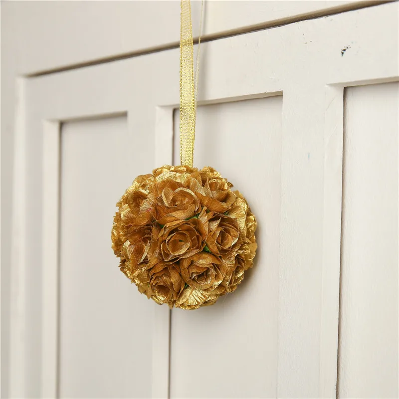 1PC Hanging Decor Artificial Flower Ball Centerpieces Silk Rose Wedding Kissing Pomanders Decoration Arrangement | Дом и сад