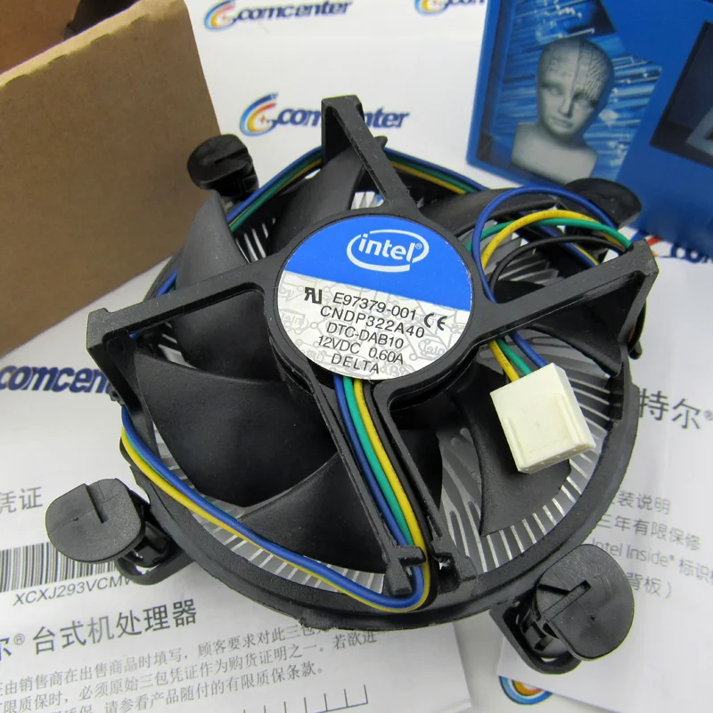 Медь охладитель сердечника E97379-001 для Intel Процессор вентилятор радиатора i3 i5 i7 разъем LGA 1150 1155 1156 C0155 0.6A DELTA