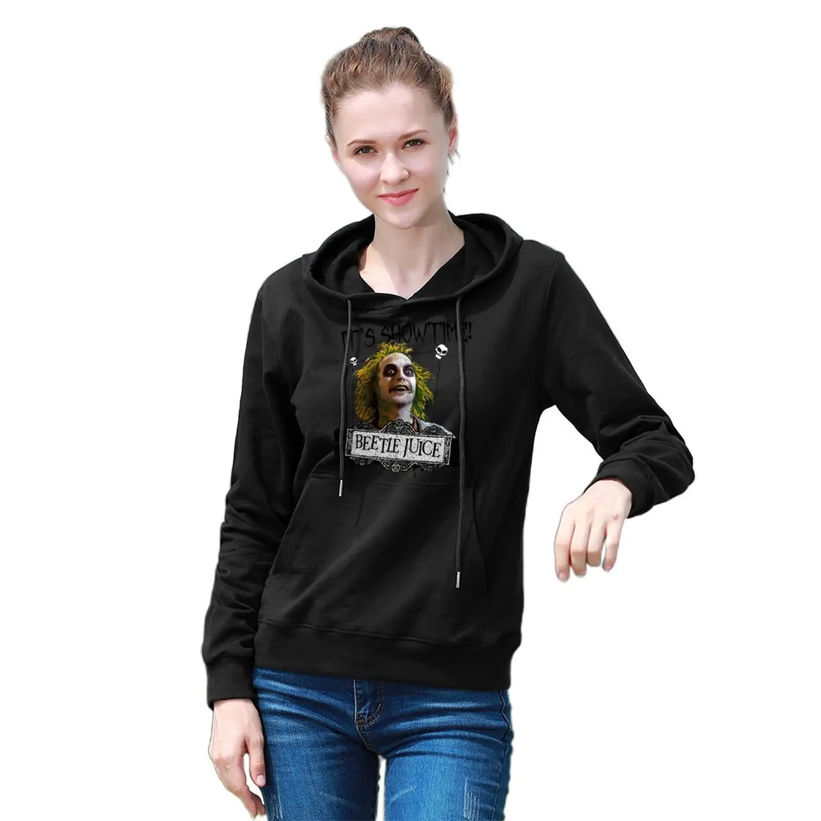 

42510 Beetlejuice Showtime Hoodies Vintage Movie Horror Printed Sexy Cotton Hoodie Streetwear Long Sleeve Pullover Hoodie