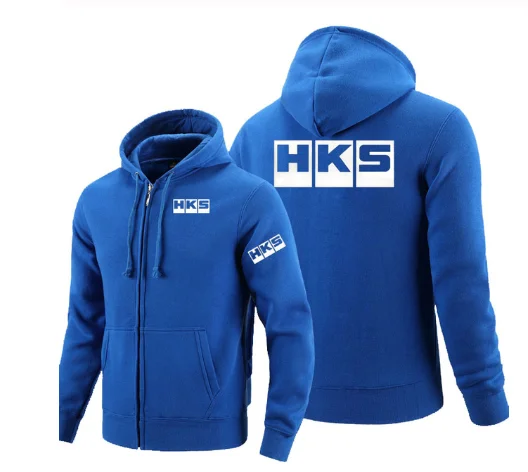 

2020 Zipper Hoodies for HKS logo Printed Hoodie Fleece Long Sleeve Man's zipper Jacket Sweatshirt
