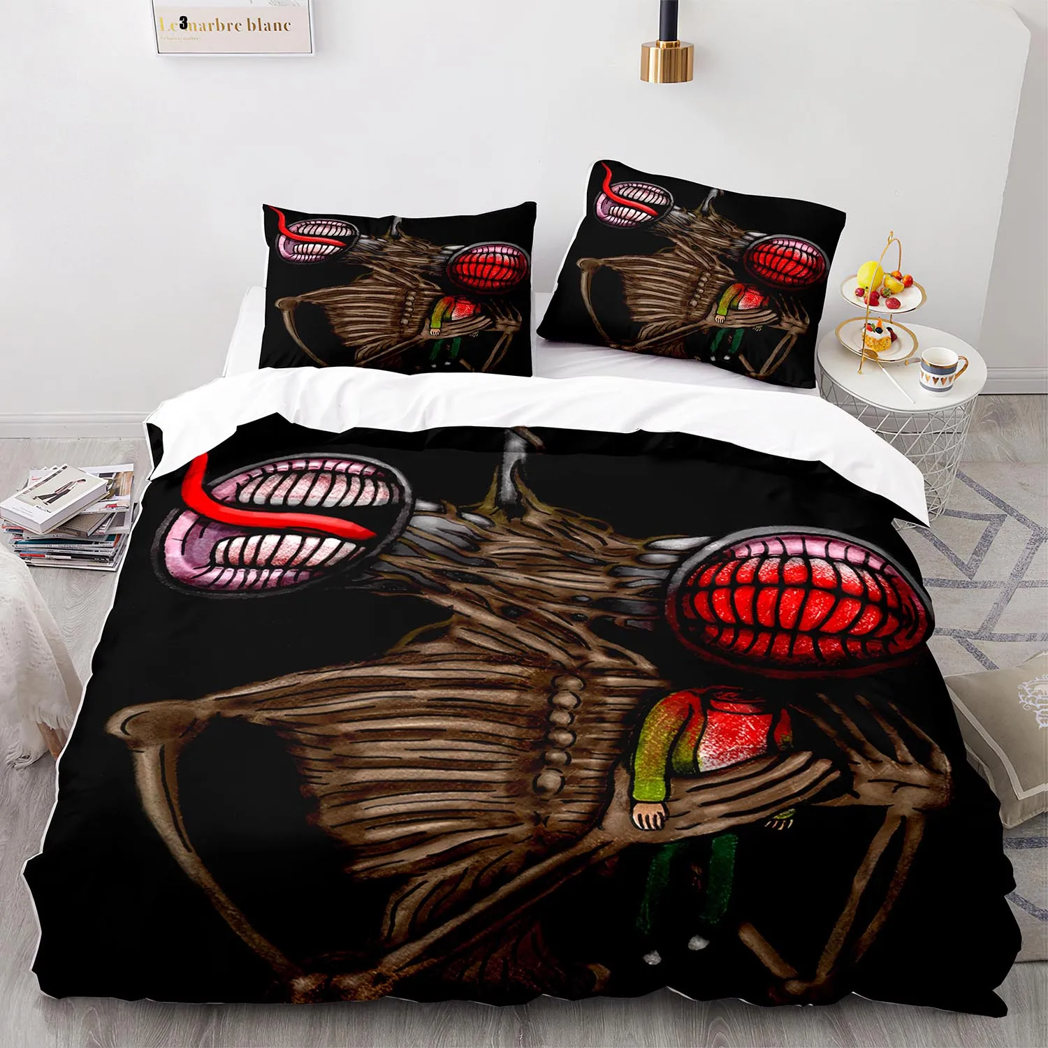 

Siren Head Bedding Set Single Twin Full Queen King Size Siren Head Bed Set Kid's Kid Bedroom Duvetcover Sets 3D Print 005