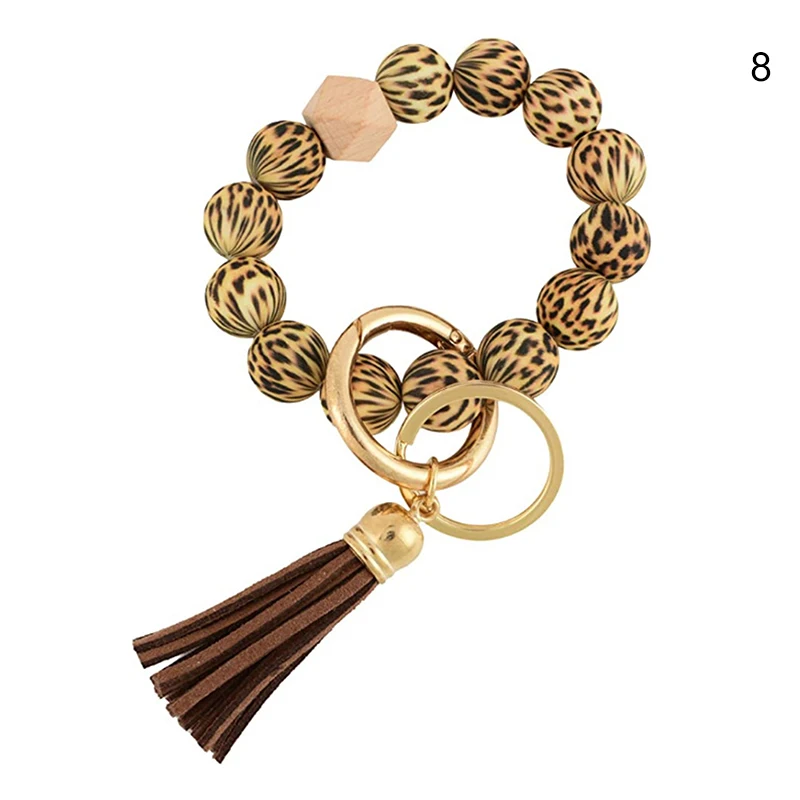 Женский браслет модный брелок с деревянными бусинами кисточками Декор
