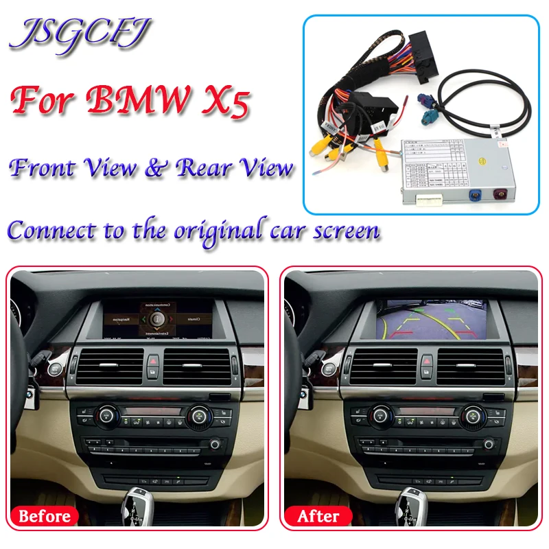 

For BMW X5 E70 F15 G05 2006~2021 CIC NBT EVO MGU Interface Adapter Rear View Parking Original Car Screen Upgrade Camera Decoder