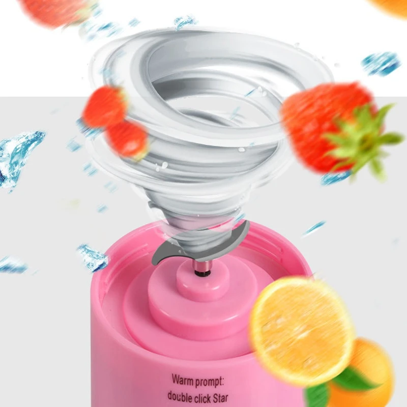 AD 380Ml Usb Перезаряжаемый блендер миксер 2 лезвия соковыжималка Бутылка Чашка сок