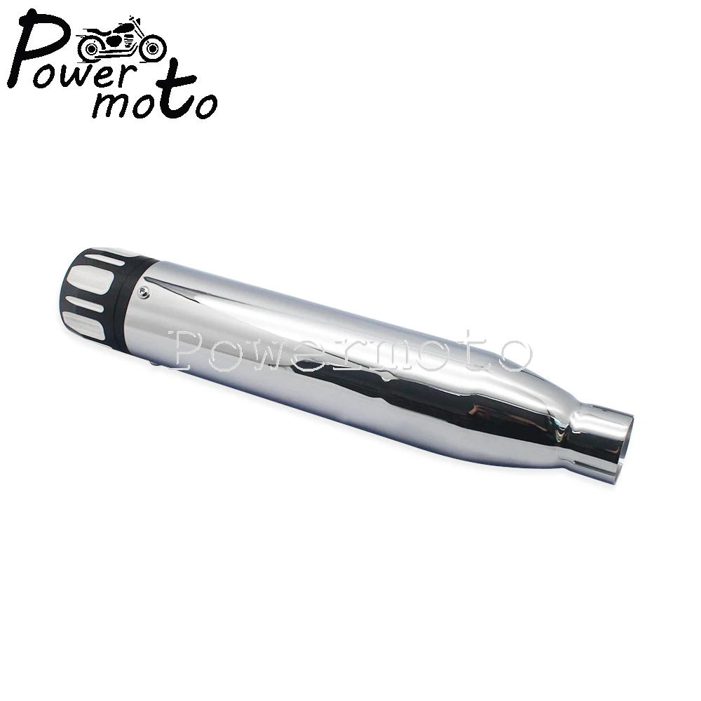 1 Пара мотоциклетный хромированный выхлопной глушитель без шнуровки для Harley