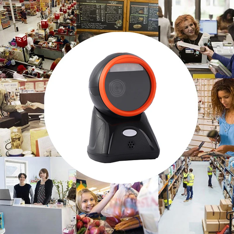 Настольный сканер штрих кодов всенаправленная USB Проводная гарнитура 2D