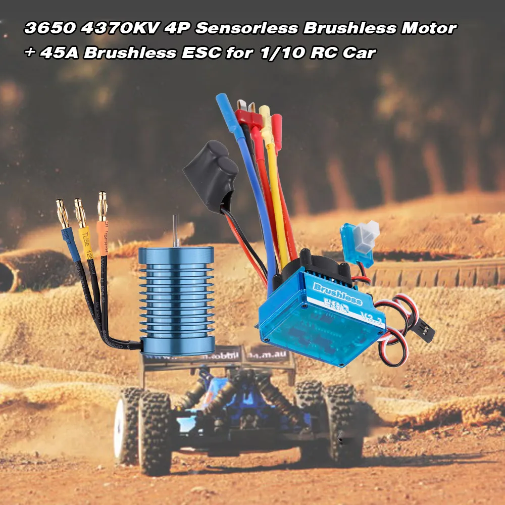 3650 4370KV 4P Бесконтактный бесщеточный двигатель с 45A ESC (электрический регулятор