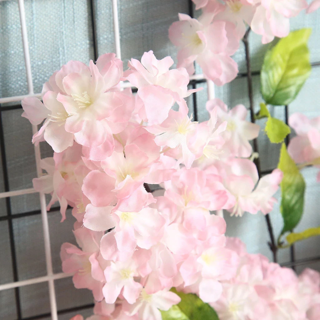 

Artificial Flower Plant Bonsai Wedding Decoration Plant Wall Cherry Blossoms Spring Sakura DIY Decoration Sztuczne Kwiaty Pink