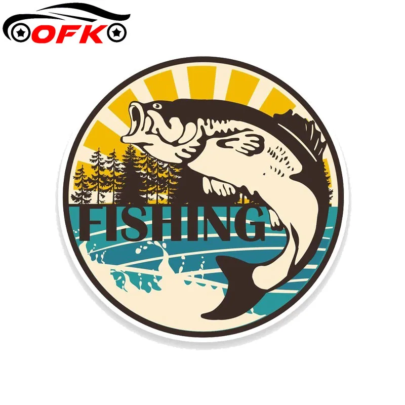 

Персональная наклейка OFK для рыбалки в дикой природе, ПВХ, мотоциклетная наклейка для автомобиля, 13 см * 13 см