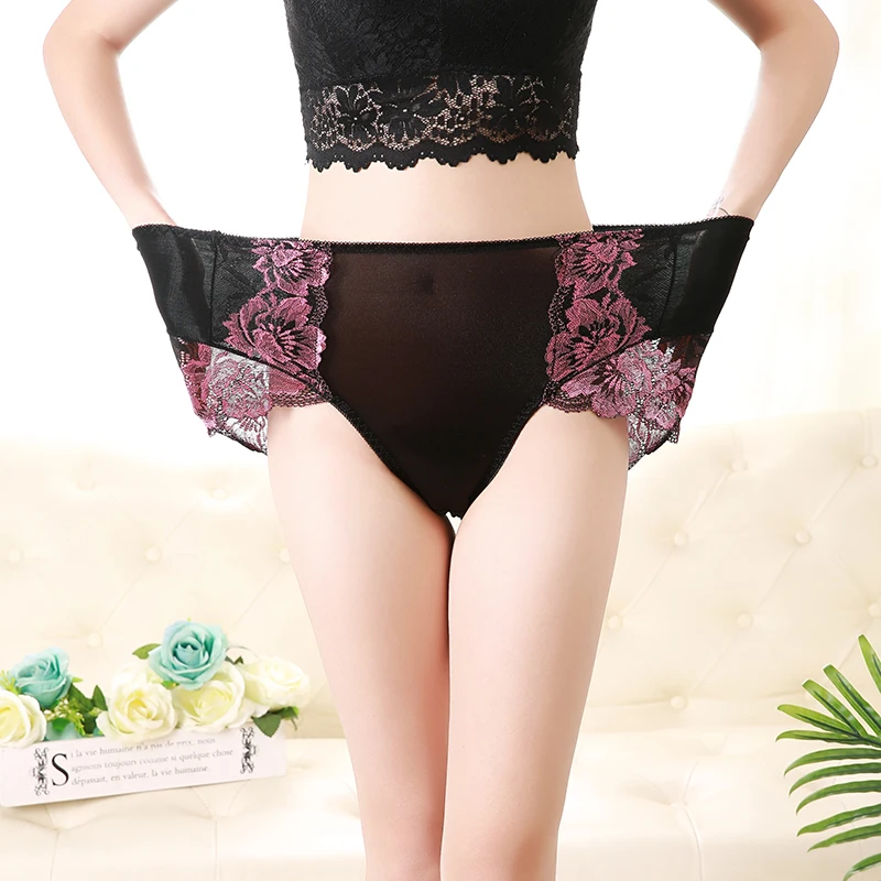 Julexy XL 4XL размера плюс женские трусики сексуальные толстые кружевные трусы-плавки с высокой талией женское белье трусы прозрачные супер