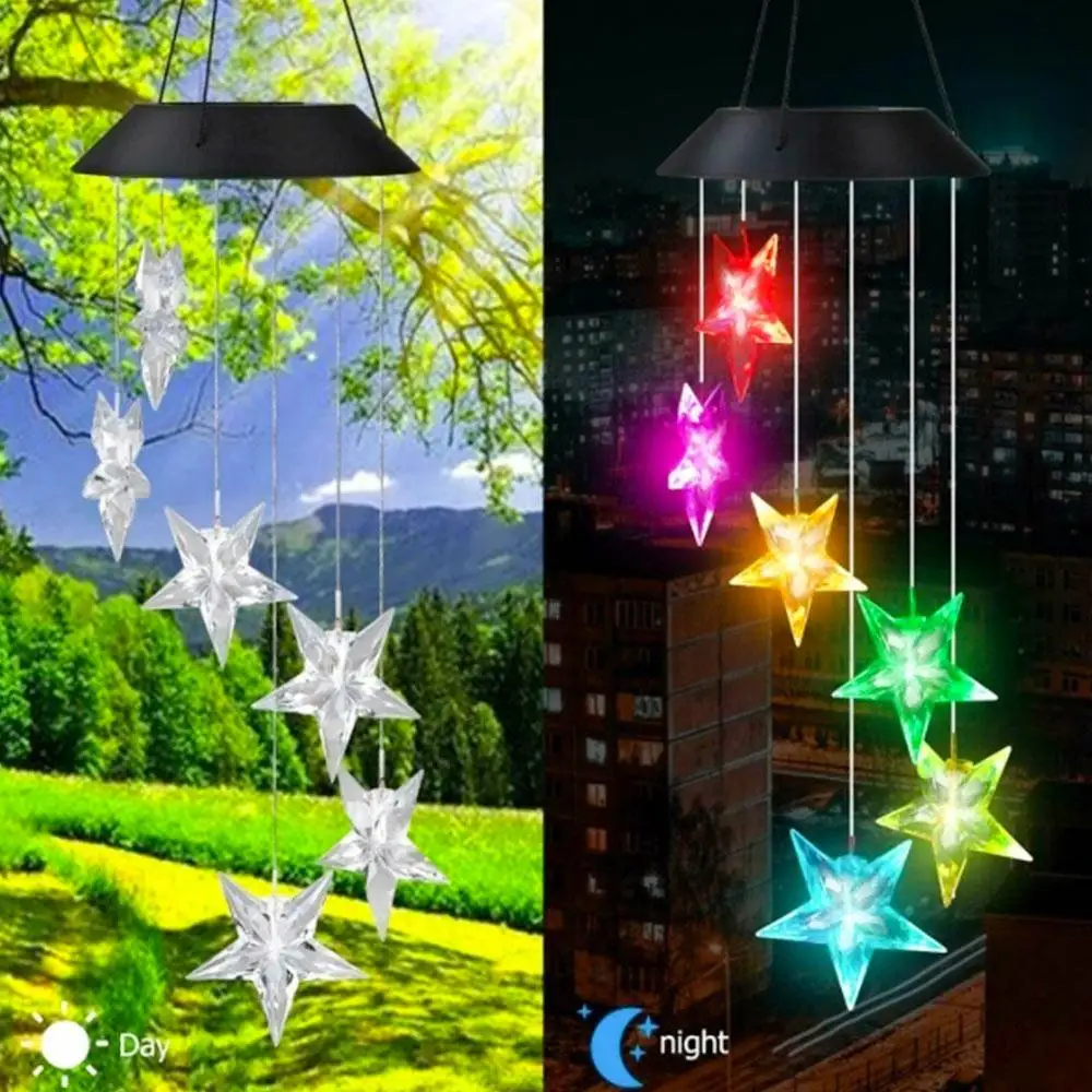 Подвесная гирлянда с сердечками и звездами s образный светильник на солнечной