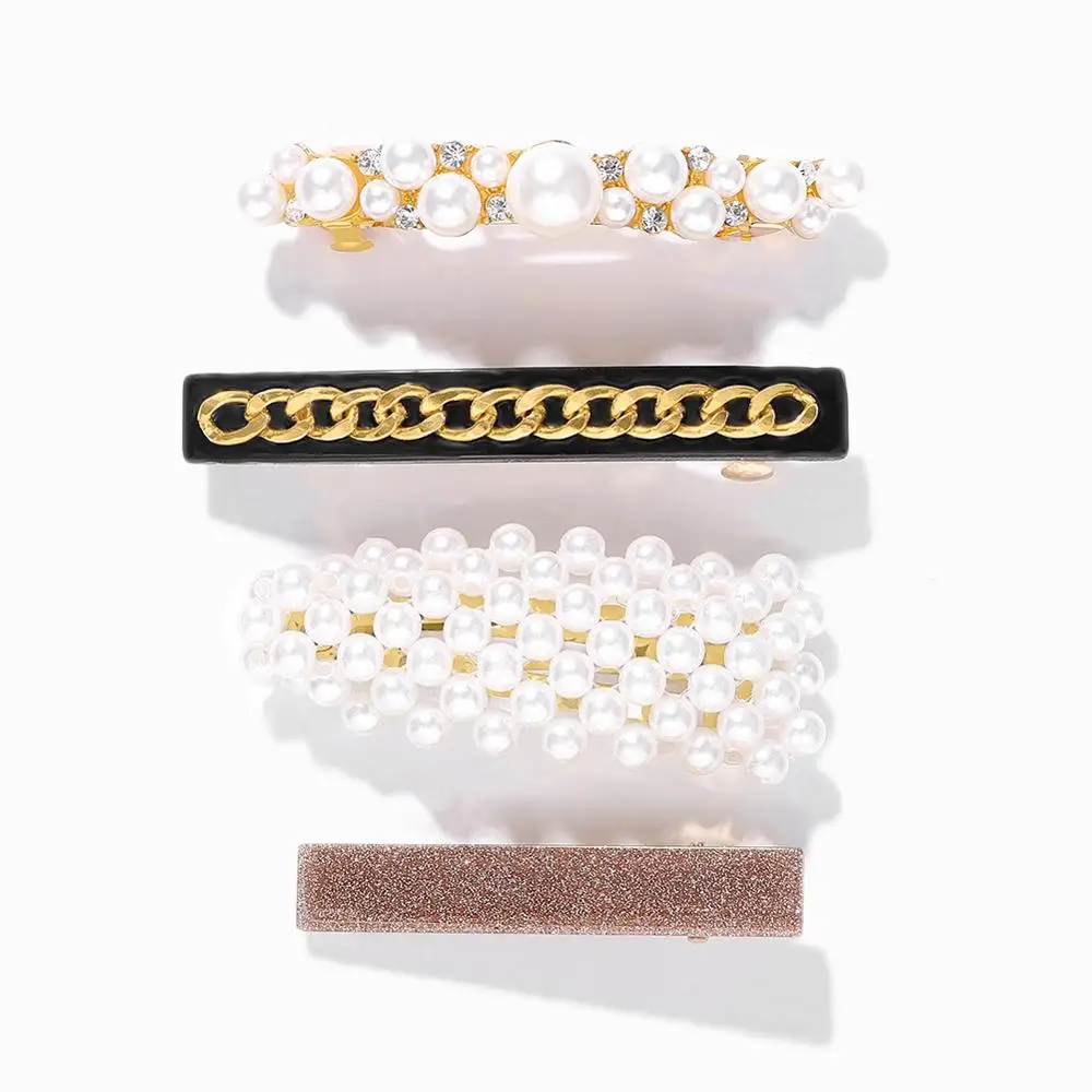 Best lady Trendy Hair Pins Sets For Women Wedding Korean Simulated Pearls Girls Party Bohemian Headwear Gifts Hair Accessories - Цвет: 39