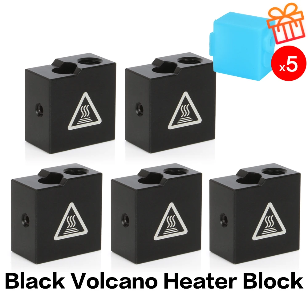 3DSWAY 5/10pcs Heating Block E3D V6 V5 BP6 NV6 Volcano Hotend j-head Aluminium Heater Silicone Socks for 3D Printer Parts | Компьютеры и