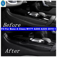 transmission shift gear box decoration panel cover strip trim for mercedes benz a class w177 a200 a220 2019 2021 carbon fiber