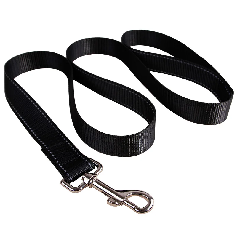 

Nylon Double Reflective Dog Leash for Pets Dog Lead Strong Durable Traditional Style Leash with Easy to Use Bolt Snap Dog Leash