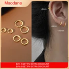 1 пара, минималистичные серьги-кольца Huggie из нержавеющей стали для женщин, золотые Крошечные Круглые круглые серьги 681012 мм, панк, унисекс, серьги в стиле рок