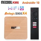 ТВ-приставка Mecool KM6 Deluxe Edtion с Wi-Fi, 6 сертифицированными Google, Android 10,0, 4 ГБ, 64 ГБ, Amlogic S905X4, 1000 м, LAN, Bluetooth 5,0, ТВ-приставка