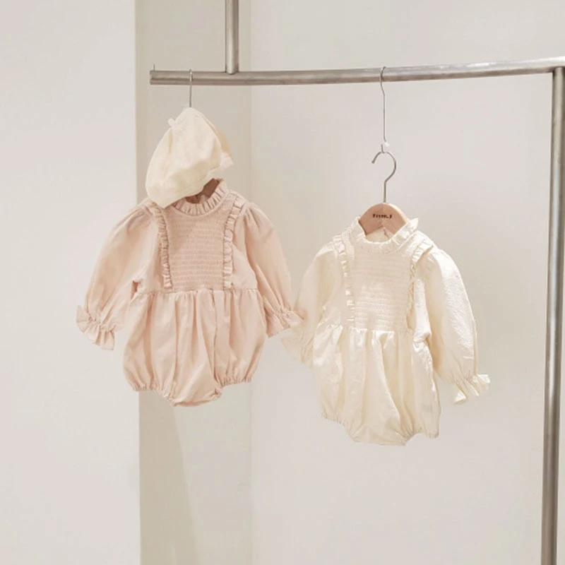 

Детский вельветовый комбинезон с длинным рукавом и цветочным принтом