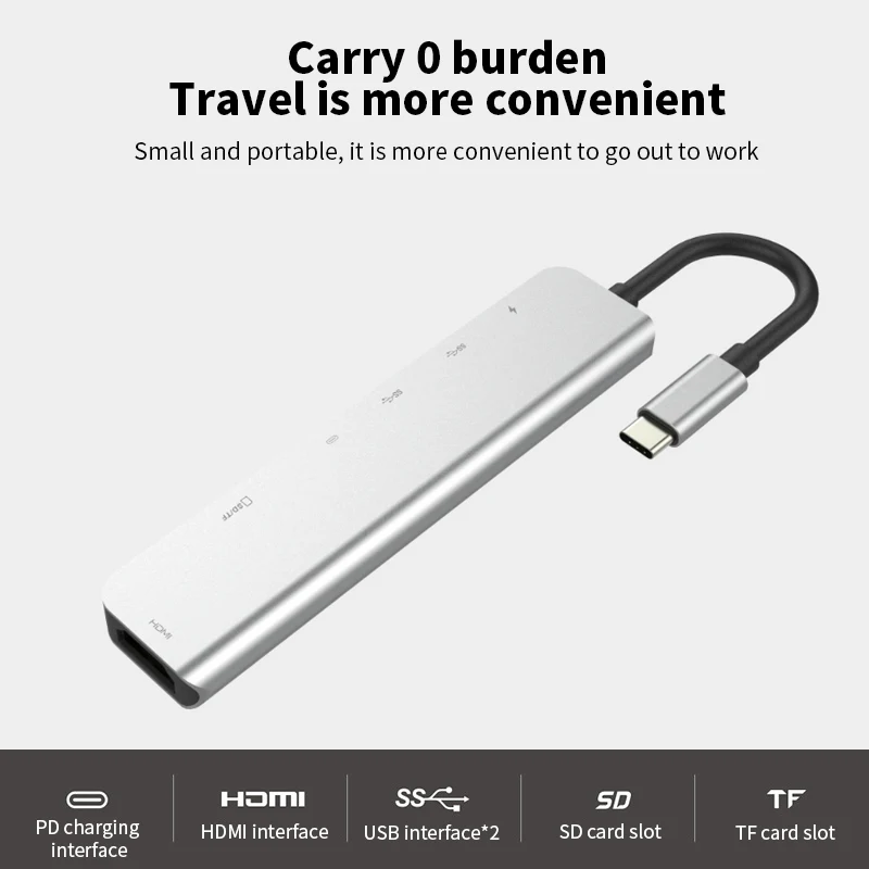 USB3.0 док-станция Тип C к HDMI концентратор адаптер для SD TF карт ридер ноутбук MacBook смартфон расширение USB-C конвертер HDMI