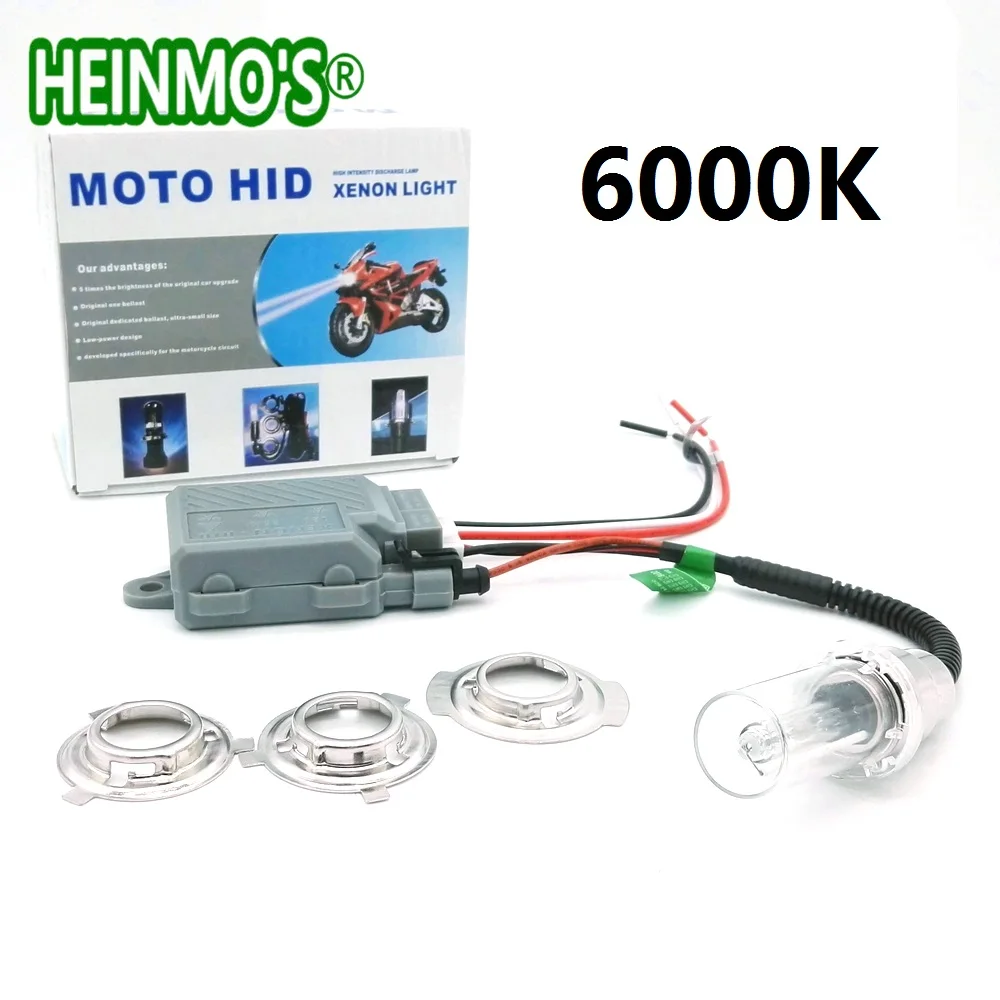 Мотоциклетный 35 Вт HID ксеноновый головной светильник H4 H6M H6 BA20D Hi/Lo фары для мотокросса лампы мото HID ксеноновая лампа моторный головной светильник - Цвет: whold set 6000k