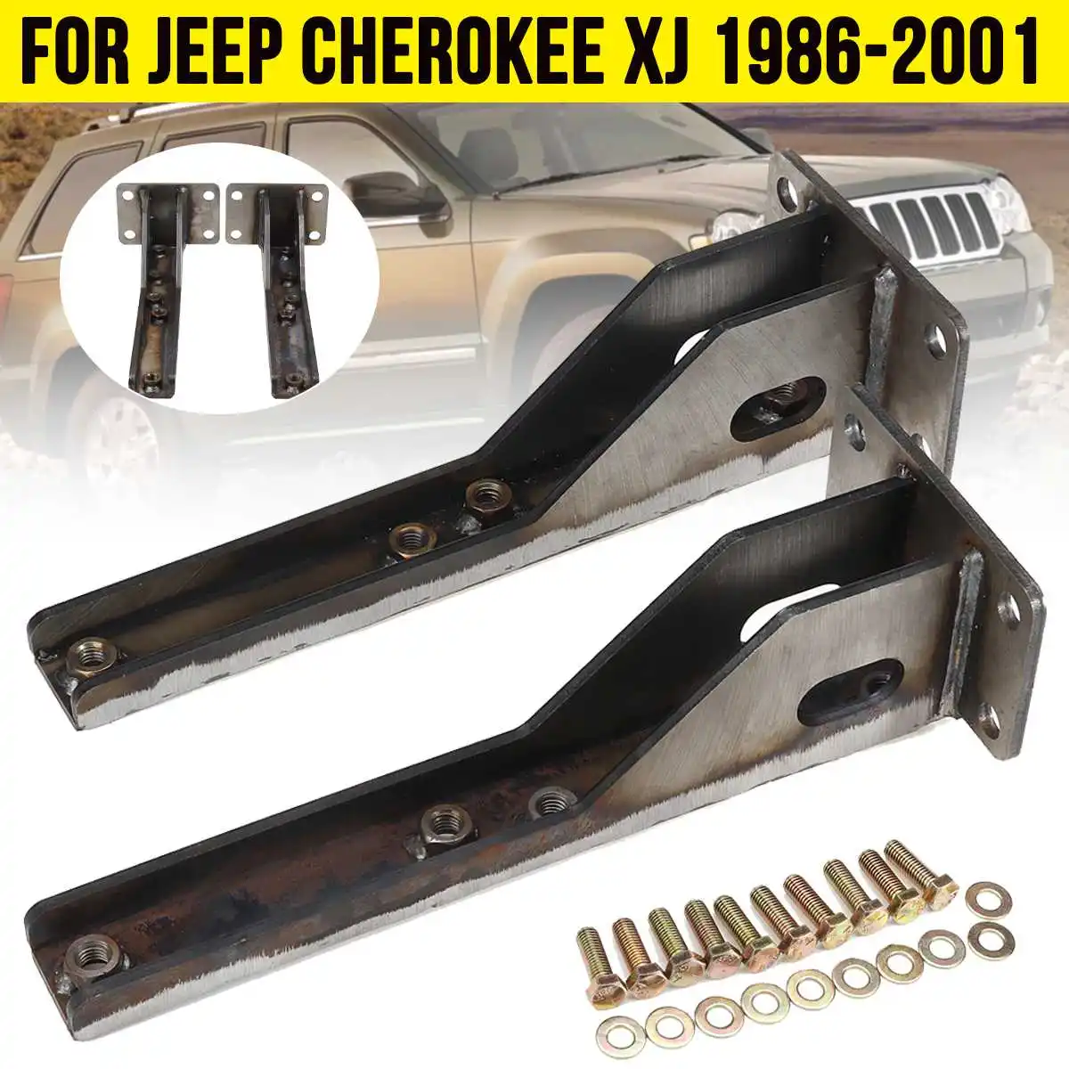 

2ocs Rear Bumper Brackets for Jeep Cherokee XJ 1986-2001