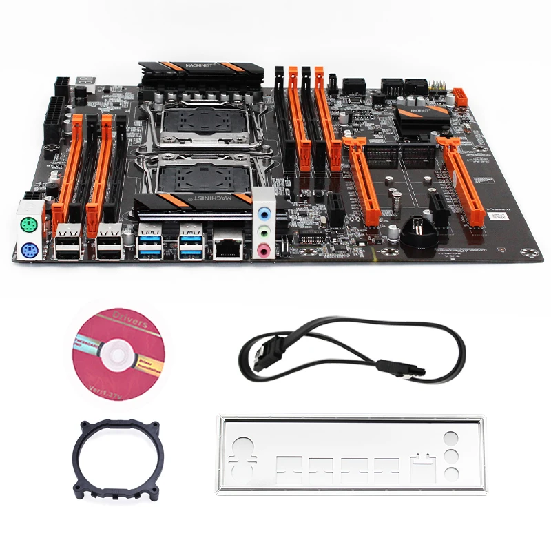 Материнские платы x99 с двумя CPU разъемами LGA 2011 3 Dual USB3.0 SATA3.0 NVMe M.2 8 * DDR4 до 128 ГБ