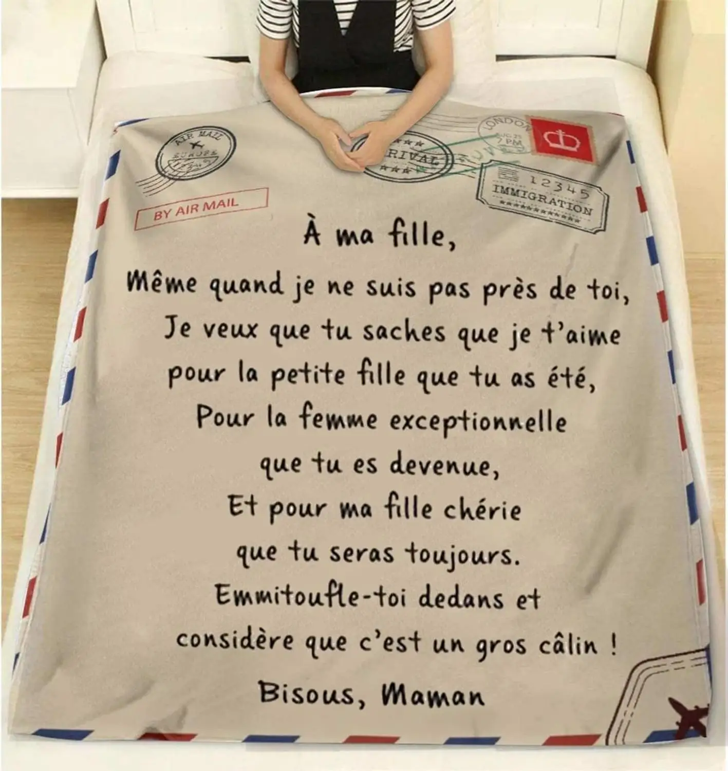 

Flannel Throw Blanket Letter Printed Quilts Air Mail 3d Print Keep Warm Sofa Child Blanket Home Textiles Dreamlike Family Gift