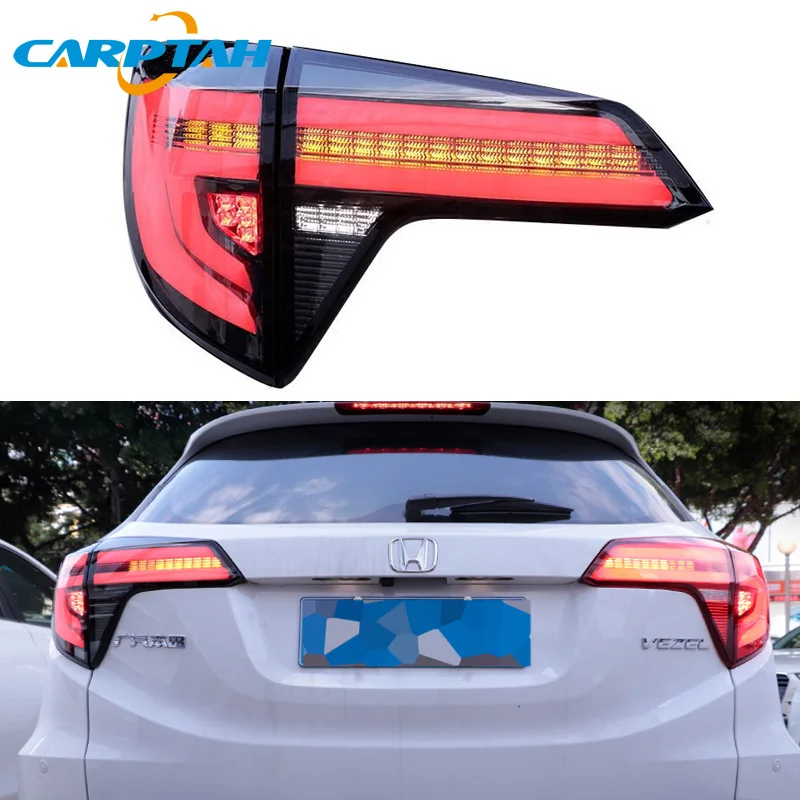

Car Styling Tail Lights Taillight For Honda HRV HR-V Vezel 2015 - 2020 Rear Lamp DRL + Dynamic Turn Signal + Reverse + Brake LED