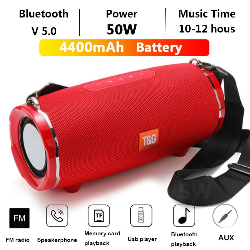 Портативная Bluetooth колонка 50 Вт сабвуфер|Портативные колонки| |