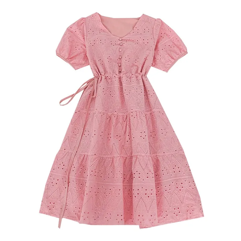 Lamtrip сказочное французское милое платье с вышивкой на завязках пышными рукавами