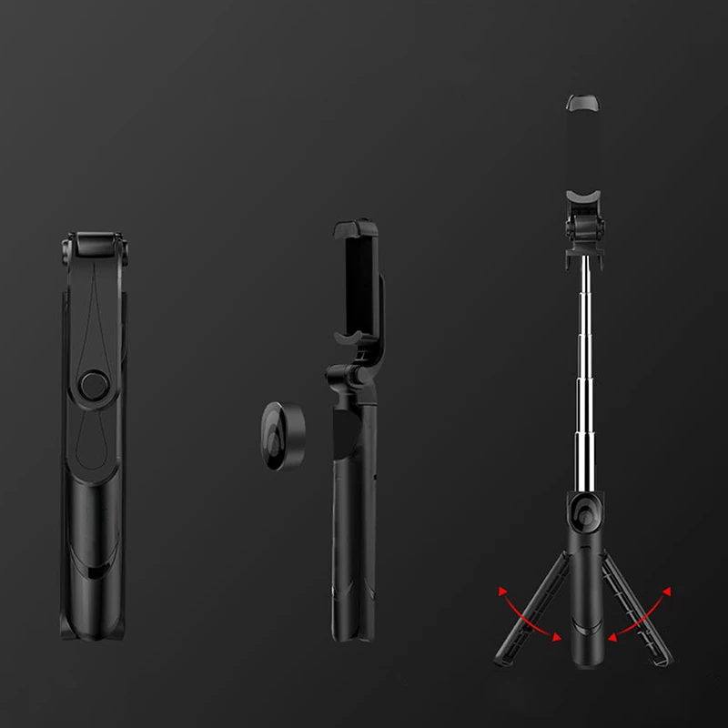 

Mobile Phone Holders Handheld Selfie stick Tripod Bluetooth Remote and Phone Clip for iphone Xiaomi Huawei Android stick selfie